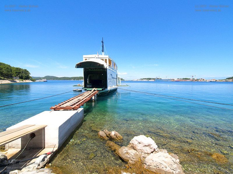 Motorschiff Marina, endg�ltig festgemacht im Hafen von Mali Losinj