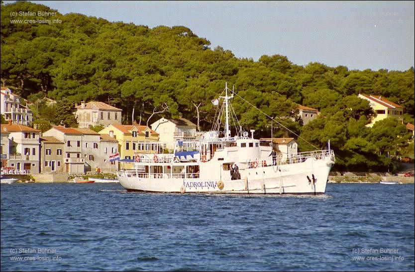 die F�hre nach Susak im Hafen von Mali Losinj